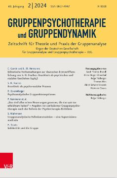 Gruppenpsychotherapie Und Gruppendynamik雜志