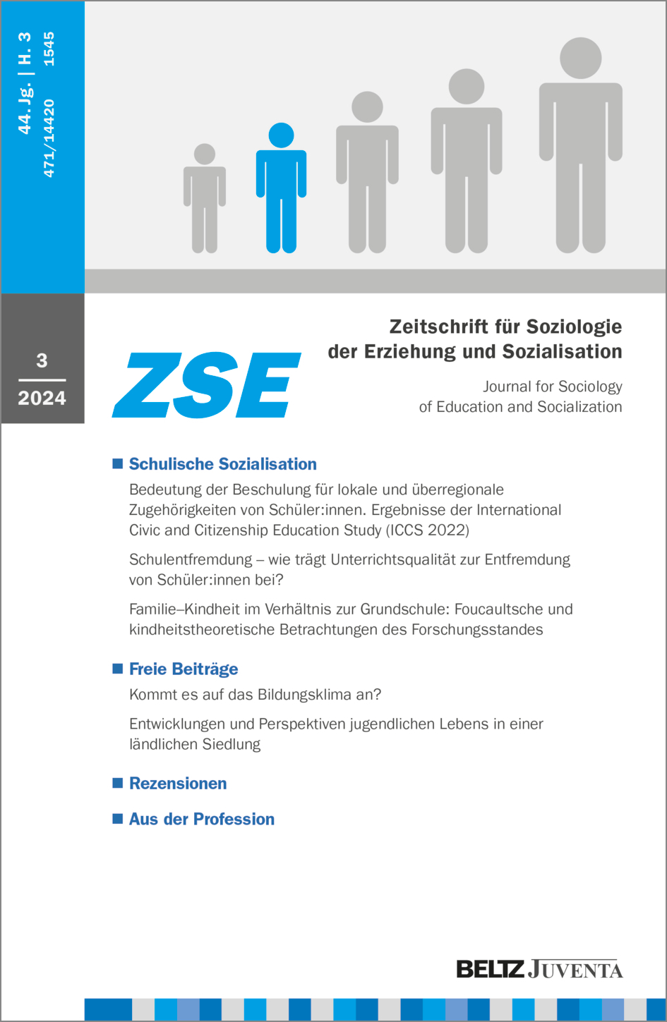 Zeitschrift Fur Soziologie Der Erziehung Und Sozialisation雜志